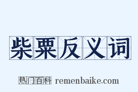 柴粟反义词是什么意思的图片